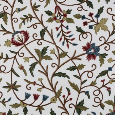 Daksum Traditional Hand Embroidered Cotton Crewel Fabric-2
