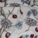 Kashmir Red Cherry Crewel Fabric-4
